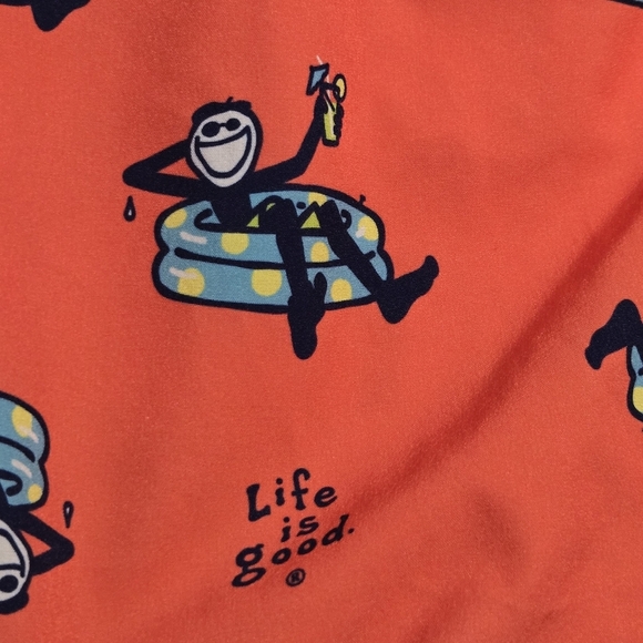 Life Is Good Mens Preppy Colorful Jake Print Swim Trunks Size Large - Picture 4 of 8